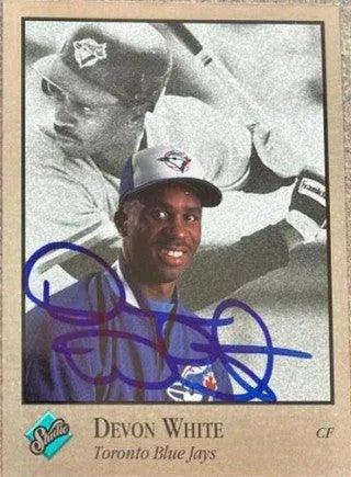 Devon White Signed 1992 Studio Baseball Card - Toronto Blue Jays