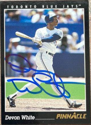 Devon White Signed 1993 Pinnacle Baseball Card - Toronto Blue Jays - PastPros