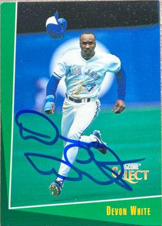 Devon White Signed 1993 Score Select Baseball Card - Toronto Blue Jays - PastPros