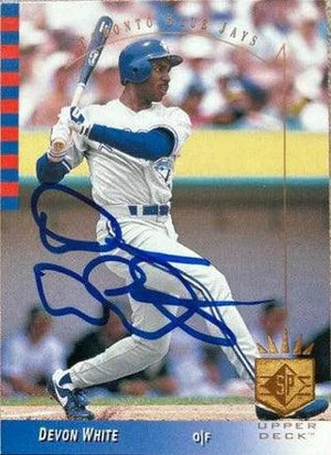 Devon White Signed 1993 SP Baseball Card - Toronto Blue Jays