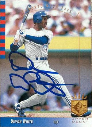 Devon White Signed 1993 SP Baseball Card - Toronto Blue Jays - PastPros