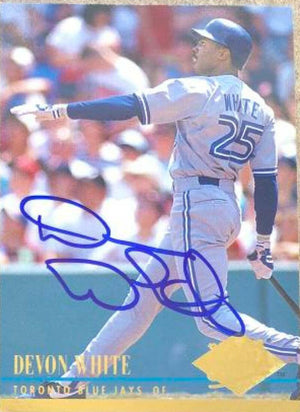 Devon White Signed 1994 Fleer Ultra Baseball Card - Toronto Blue Jays - PastPros