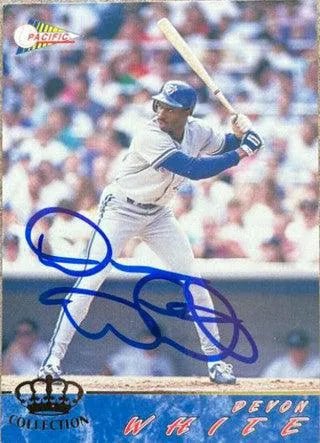 Devon White Signed 1994 Pacific Crown Collection Baseball Card - Toronto Blue Jays