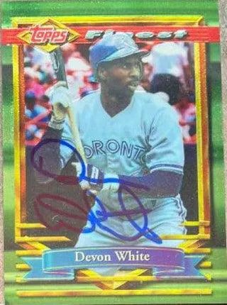 Devon White Signed 1994 Topps Finest Baseball Card - Toronto Blue Jays