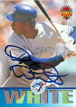 Devon White Signed 1994 Triple Play Baseball Card - Toronto Blue Jays - PastPros