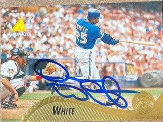 Devon White Signed 1995 Pinnacle Baseball Card - Toronto Blue Jays - PastPros