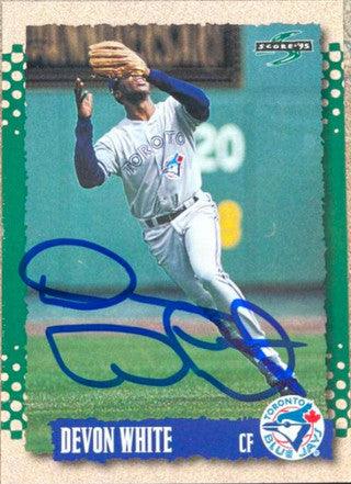 Devon White Signed 1995 Score Baseball Card - Toronto Blue Jays - PastPros