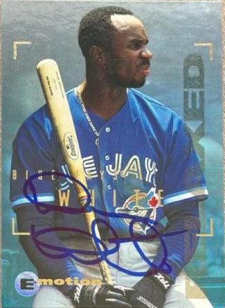 Devon White Signed 1995 Skybox E-Motion Baseball Card - Toronto Blue Jays - PastPros