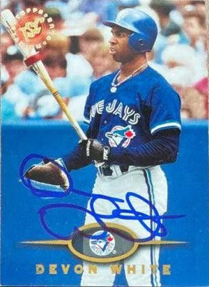 Devon White Signed 1995 Stadium Club Baseball Card - Toronto Blue Jays