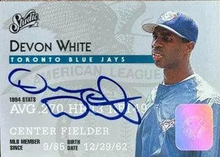Devon White Signed 1995 Studio Baseball Card - Toronto Blue Jays