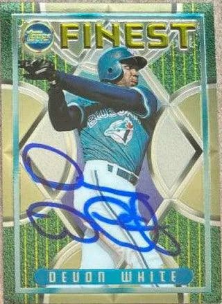 Devon White Signed 1995 Topps Finest Baseball Card - Toronto Blue Jays