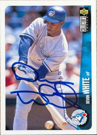 Devon White Signed 1996 Collector's Choice Baseball Card - Toronto Blue Jays - PastPros