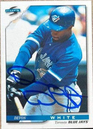 Devon White Signed 1996 Score Baseball Card - Toronto Blue Jays