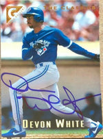 Devon White Signed 1996 Topps Gallery Baseball Card - Toronto Blue Jays