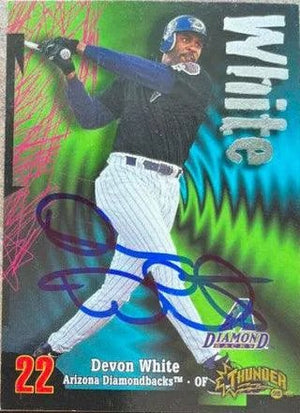 Devon White Signed 1998 Circa Thunder Baseball Card - Arizona Diamondbacks