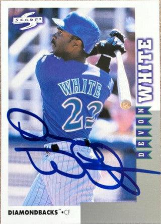 Devon White Signed 1998 Score Rookie & Traded Baseball Card - Arizona Diamondbacks - PastPros