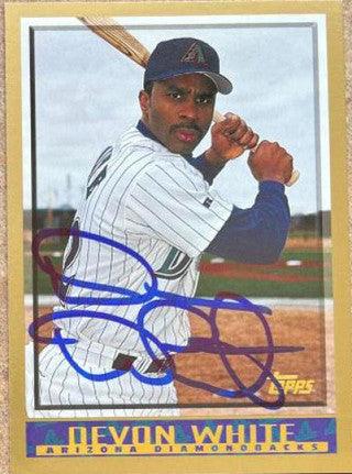 Devon White Signed 1998 Topps Baseball Card - Arizona Diamondbacks - PastPros