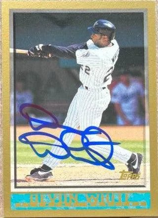 Devon White Signed 1998 Topps Baseball Card - Florida Marlins
