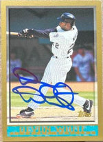 Devon White Signed 1998 Topps Baseball Card - Florida Marlins - PastPros