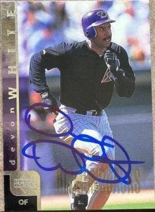 Devon White Signed 1999 Fleer Tradition Baseball Card - Arizona Diamondbacks