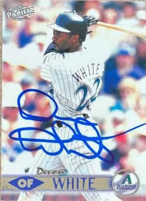 Devon White Signed 1999 Pacific Baseball Card - Arizona Diamondbacks