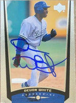 Devon White Signed 1999 Upper Deck Baseball Card - Los Angeles Dodgers