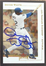 Devon White Signed 2001 Fleer Premium Baseball Card - Los Angeles Dodgers