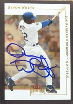 Devon White Signed 2001 Fleer Premium Baseball Card - Los Angeles Dodgers - PastPros