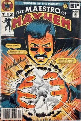 Dick Butkus "The Maestro of Mayhem" Pop Fly Pop Shop Print Football #4 – Signed by Daniel Jacob Horine & Dick Butkus