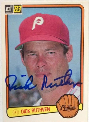Dick Ruthven Signed 1983 Donruss Baseball Card - Philadelphia Phillies