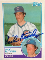 Dick Ruthven Signed 1983 Topps Baseball Card - Chicago Cubs