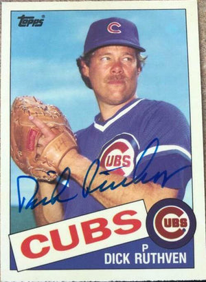 Dick Ruthven Signed 1985 Topps Tiffany Baseball Card - Chicago Cubs - PastPros