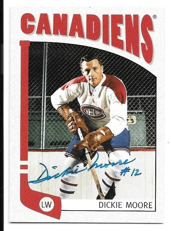 Dickie Moore Signed 2004-05 ITG Franchises Hockey Card - Montreal Canadiens - PastPros