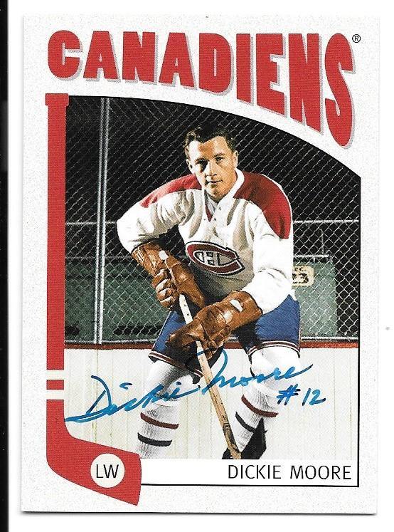 Dickie Moore Signed 2004-05 ITG Franchises Hockey Card - Montreal Canadiens - PastPros