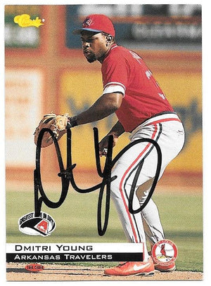 Dmitri Young Signed 1994 Classic Baseball Card - Arkansas Travelers - PastPros