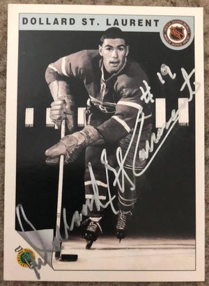 Dollard St Laurent Signed 1991-92 Ultimate Hockey Card - Montreal Canadiens - PastPros