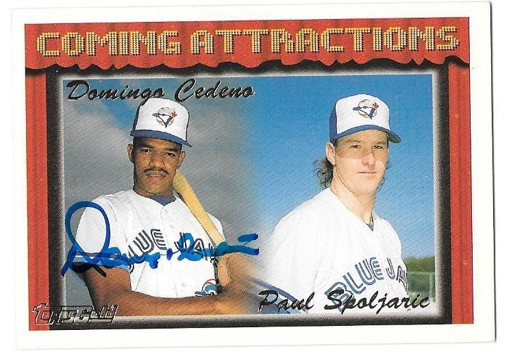 Domingo Cedeno Signed 1994 Topps Baseball Card - Toronto Blue Jays - PastPros