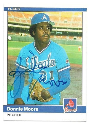 Donnie Moore Signed 1984 Fleer Baseball Card - Seattle Mariners - PastPros