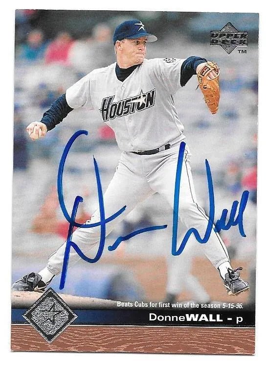 Donnie Wall Signed 1997 Upper Deck Baseball Card - Houston Astros