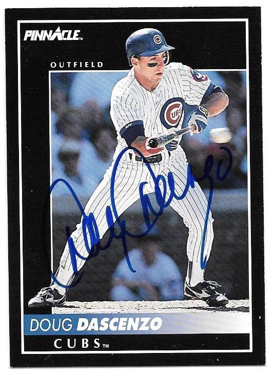 Doug Dascenzo Signed 1992 Pinnacle Baseball Card - Chicago Cubs - PastPros