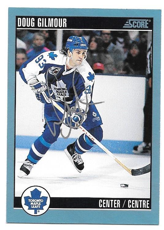 Doug Gilmour Signed 1992-93 Score Hockey Card - Toronto Maple Leafs - PastPros