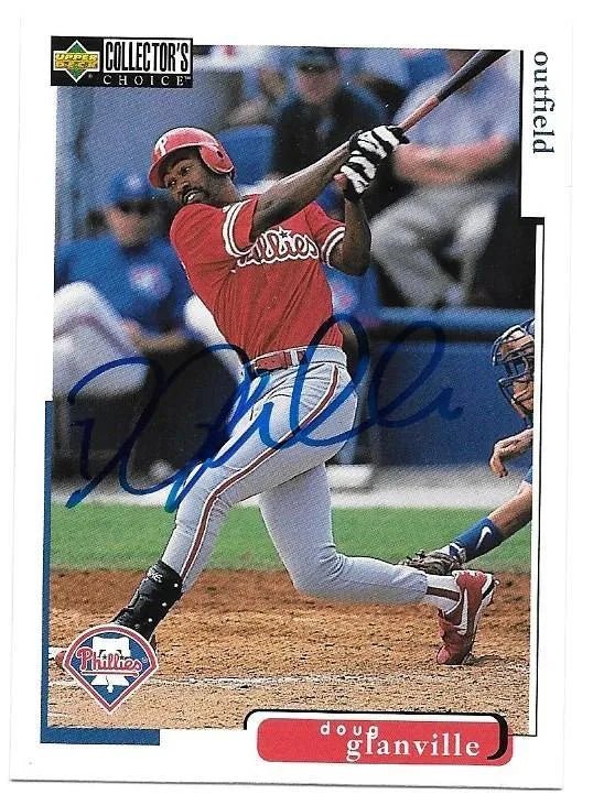 Doug Glanville Signed 1998 Collector's Choice Baseball Card - Philadelphia Phillies