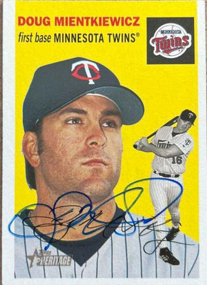 Doug Mientkiewicz Signed 2003 Topps Heritage Baseball Card - Minnesota Twins - PastPros