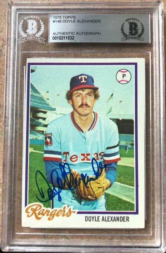 Doyle Alexander Signed 1978 Topps Baseball Card - Baltimore Orioles - Beckett Authentication