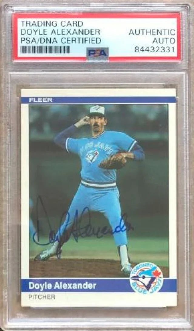 Doyle Alexander Signed 1984 Fleer Baseball Card - Toronto Blue Jays - PSA/DNA Authentication
