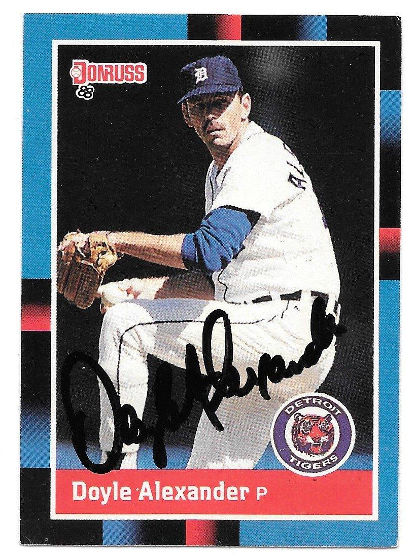 Doyle Alexander Signed 1988 Donruss Baseball Card - Detroit Tigers - PastPros