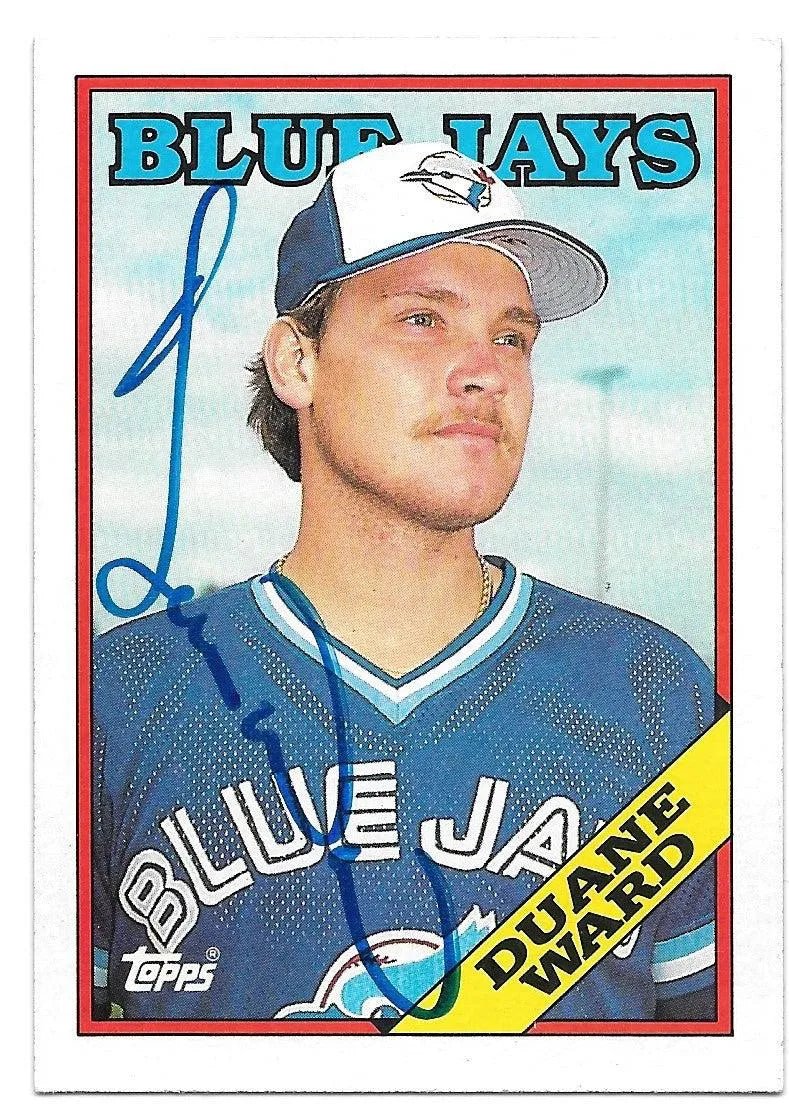 Duane Ward Signed 1988 Topps Baseball Card - Toronto Blue Jays
