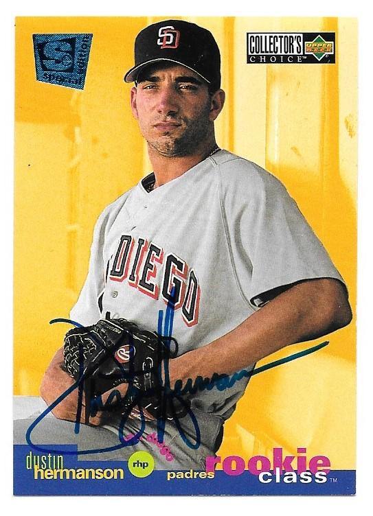 Dustin Hermanson Signed 1995 Collector's Choice SE Baseball Card - San Diego Padres - PastPros