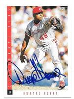 Dwayne Henry Signed 1993 Score Baseball Card - Cincinnati Reds