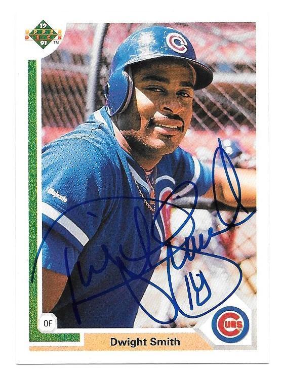 Dwight Smith Signed 1991 Upper Deck Baseball Card - Chicago Cubs - PastPros
